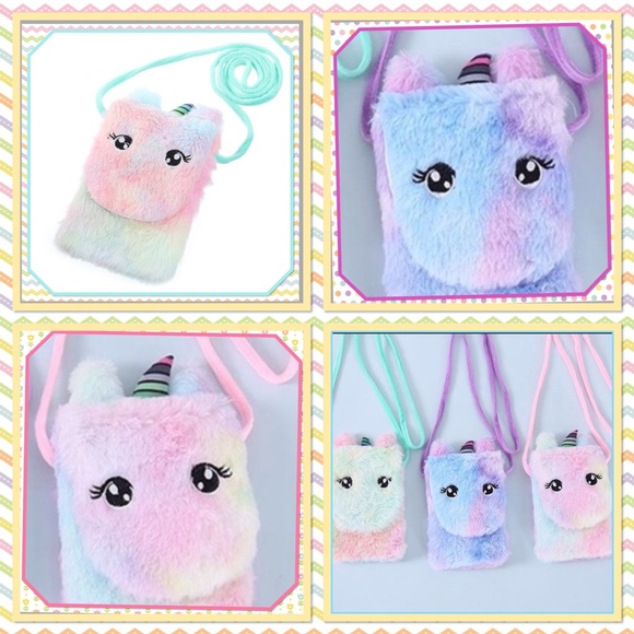 🦄New🦄Unicorn Plush Crossbody Shoulder Bag🦄 - Picture 2 of 8